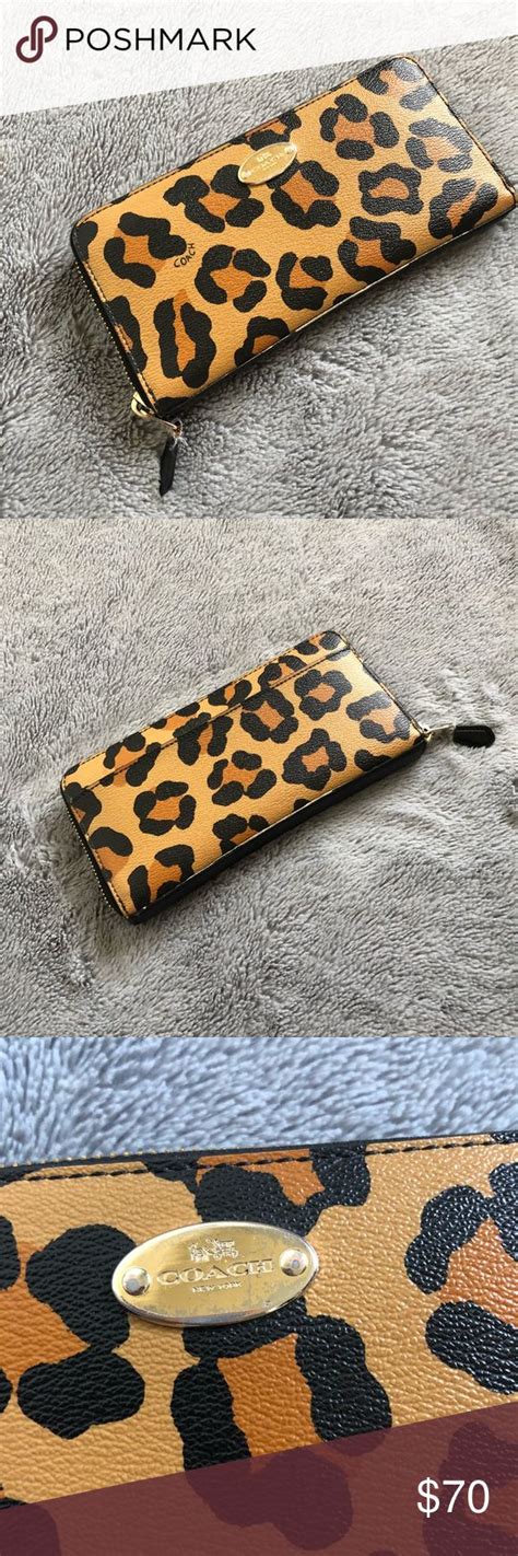 leopard print coach wallet